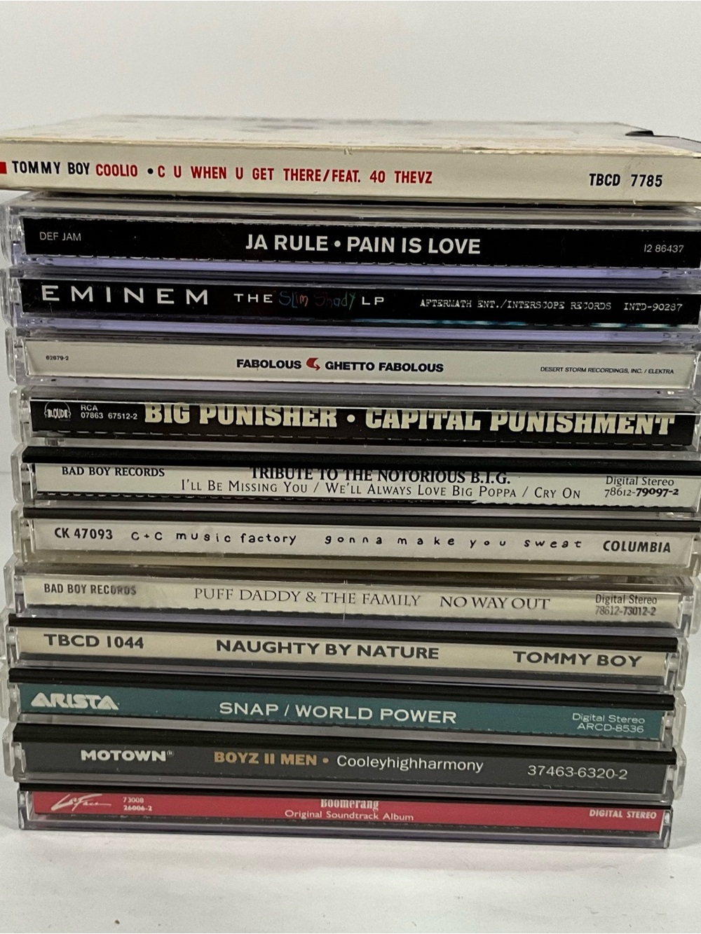 12 CD Rap / Hip Hop Lot - Ja Rule, Big Pun, Coolio, Etc.